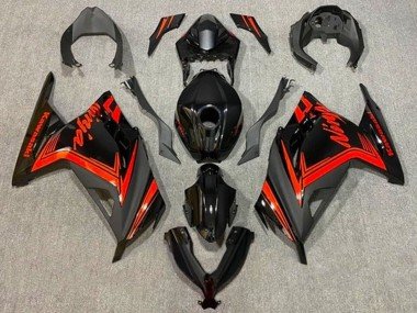 2013-2024 Glossy Black Matte Black Red Kawasaki EX300 Motorcycle Fairings