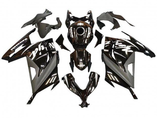 2013-2017 Glossy Black Matte Black White Kawasaki EX300 Motorcycle Fairings