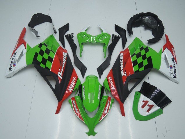 2013-2024 Green White Red Black Motocard Kawasaki EX300 Motorcycle Fairings