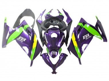 2013-2024 Purple Green Yellow Eva Racing Kawasaki EX300 Motorcycle Fairings