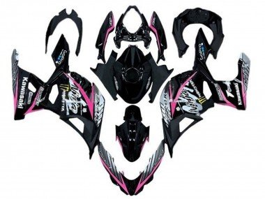 2018-2024 Glossy Black Pink White Kawasaki Ninja 400 Motorcycle Fairings