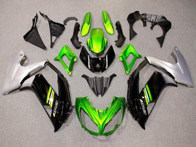 2012-2014 Green Black Silver Kawasaki Ninja ER6F Motorcycle Fairings