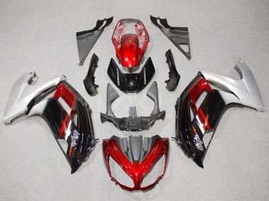 2012-2016 Silver Red Glossy Black Kawasaki Ninja 650 EX650 Motorcycle Fairings