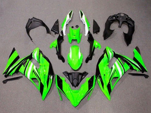 2017-2019 Green White Black Stripe Kawasaki Ninja 650 EX650 Motorcycle Fairings