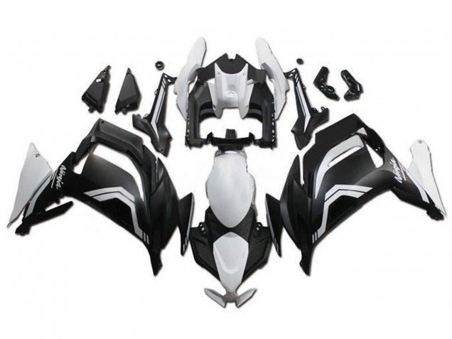 2020-2025 White Matte Black Kawasaki Ninja 650 EX650 Motorcycle Fairings