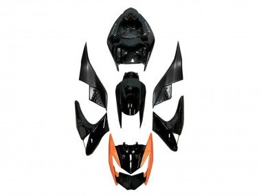 2007-2009 Glossy Black Orange Kawasaki Z1000 Motorcycle Fairings
