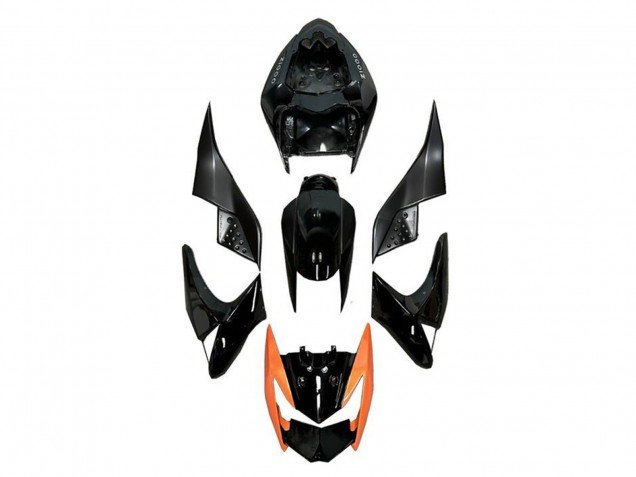 2007-2009 Glossy Black Orange Kawasaki Z1000 Motorcycle Fairings