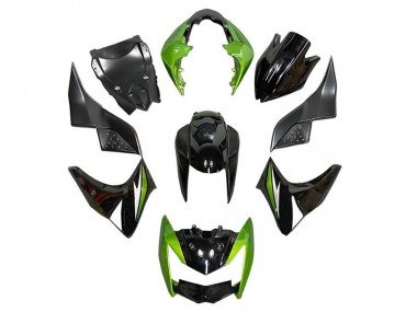 2007-2009 Green Glossy Black Silver Kawasaki Z1000 Motorcycle Fairings