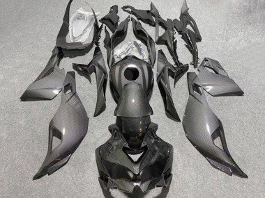 2019-2025 Black Faux Carbon Fiber Kawasaki ZX25R ZX-25R Motorcycle Fairings