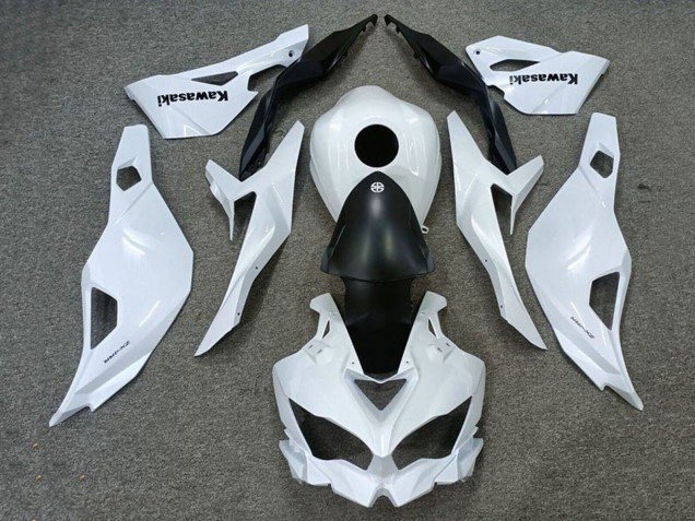 2019-2025 White Matte Black Kawasaki ZX25R ZX-25R Motorcycle Fairings