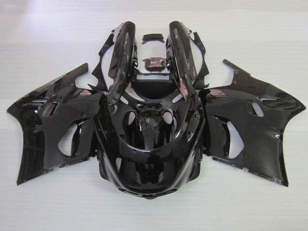 1990-1992 Glossy Black Kawasaki ZZR1100 Motorcycle Fairings
