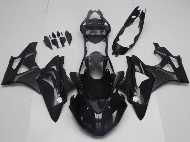 2017-2018 Glossy Black Matte Black BMW S1000RR Motorcycle Fairings