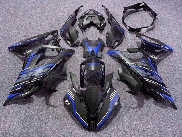 2019-2022 Matte Black Blue White Stripe BMW S1000RR Motorcycle Fairings