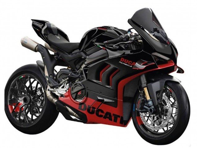 2022-2024 Black Red Ducati Panigale V4 V4S Motorcycle Fairings