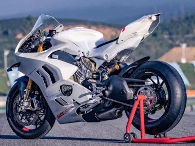 2022-2024 White Ducati Panigale V4 V4S Motorcycle Fairings