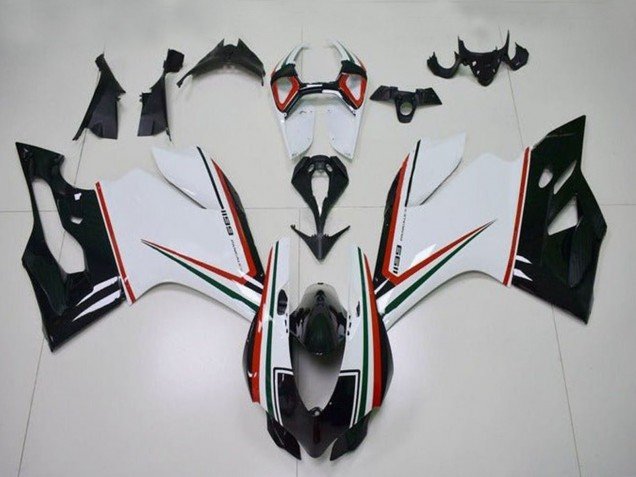 2011-2014 White Red Green Glossy Black Ducati Panigale 1199 Motorcycle Fairings