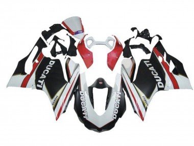 2011-2014 White Red Matte Black Ducati Panigale 1199 Motorcycle Fairings