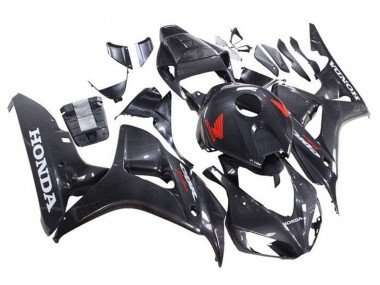 2006-2007 Faux Carbon Fiber Red White Honda CBR1000RR Motorcycle Fairings
