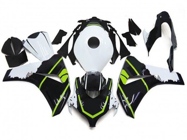 2008-2011 White Green Glossy Black Honda CBR1000RR Motorcycle Fairings