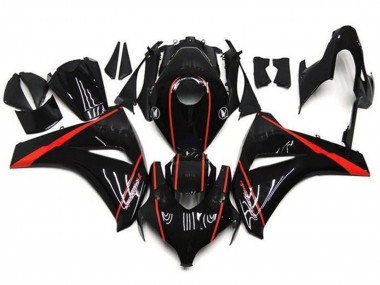 2008-2011 Glossy Black Red Stripe Honda CBR1000RR Motorcycle Fairings