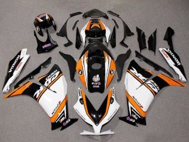 2012-2016 White Orange Glossy Black Honda CBR1000RR Motorcycle Fairings