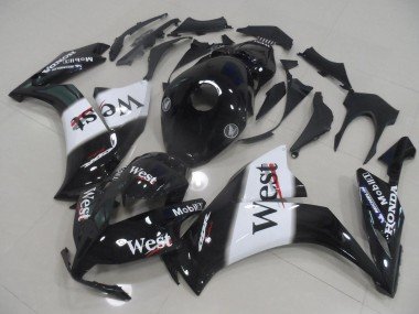 2012-2016 Glossy Black White West Honda CBR1000RR Motorcycle Fairings