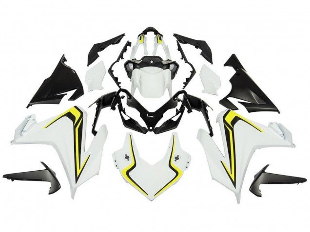 2019-2021 White Yellow Black Honda CBR500R Motorcycle Fairings