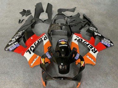 2000-2001 Orange White Red Glossy Black Repsol Honda CBR900RR 929 Motorcycle Fairings