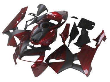 2005-2006 Maroon Red Matte Black Honda CBR600RR Motorcycle Fairings