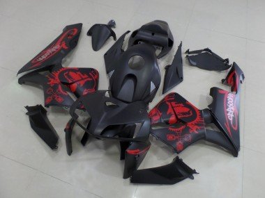 2005-2006 Matte Black Matte Red Gear Honda CBR600RR Motorcycle Fairings