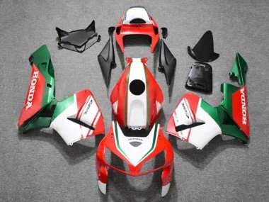 2005-2006 Matte Red White Green Honda CBR600RR Motorcycle Fairings