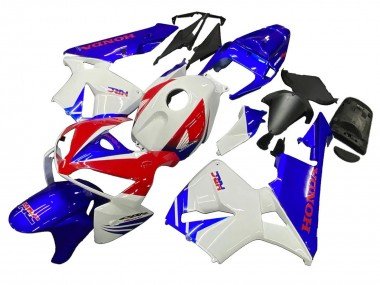 2005-2006 White Red Blue HRC Honda CBR600RR Motorcycle Fairings