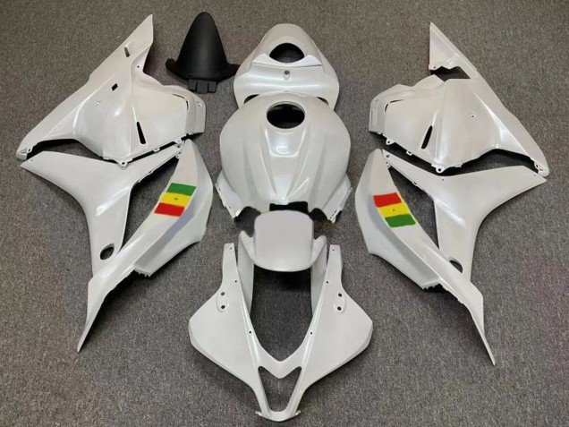 2007-2008 White Honda CBR600RR Motorcycle Fairings