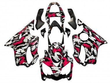 2001-2003 Black Red Grey Camouflage Honda CBR600 F4i Motorcycle Fairings