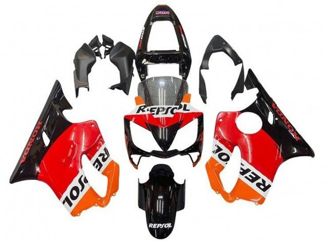 2001-2003 Orange White Red Glossy Black Repsol Honda CBR600 F4i Motorcycle Fairing