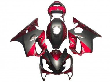 2001-2003 Red Matte Black Honda CBR600 F4i Motorcycle Fairings
