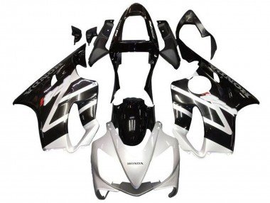 2001-2003 Silver Glossy Black Honda CBR600 F4i Motorcycle Fairings