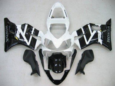 2001-2003 White Glossy Black Honda CBR600 F4i Motorcycle Fairings