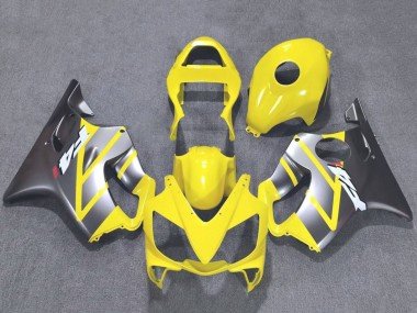 2001-2003 Yellow Silver Honda CBR600 F4i Motorcycle Fairings