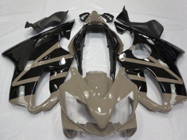 2004-2007 Taupe Brown Glossy Black Honda CBR600 F4i Motorcycle Fairings