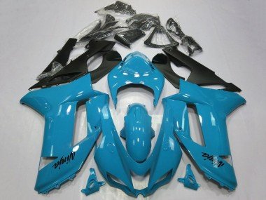 2007-2008 Blue Black Kawasaki ZX6R Motorcycle Fairings