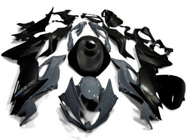 2019-2022 Matte Black Nardo Grey Kawasaki ZX6R Motorcycle Fairings