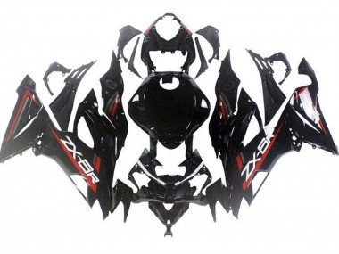 2019-2022 Glossy Black Red Kawasaki ZX6R Motorcycle Fairings