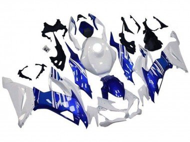 2019-2022 White Blue Kawasaki ZX6R Motorcycle Fairings