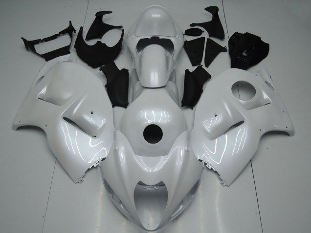 1996-2007 Pearl White Suzuki GSXR 1300 Hayabusa Motorcycle Fairings