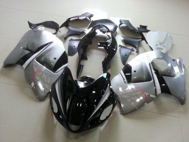 1996-2007 Glossy Black Silver Chrome Suzuki GSXR 1300 Hayabusa Motorcycle Fairings