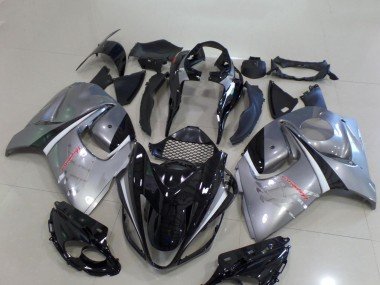2008-2020 Glossy Black Silver Chrome Suzuki GSXR 1300 Hayabusa Motorcycle Fairings