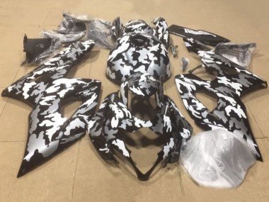 2000-2002 Black White Grey Camouflage Suzuki GSXR1000 Motorcycle Fairings