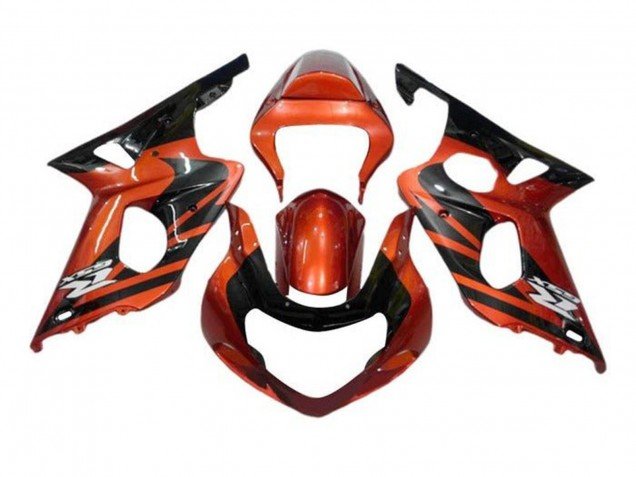 2000-2002 Orange Black Suzuki GSXR1000 Motorcycle Fairings