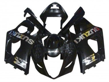 2003-2004 Glossy Black Chrome Suzuki GSXR 1000 Motorcycle Fairings